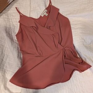 Monteau | Dusty Rose Tank RuffleTop